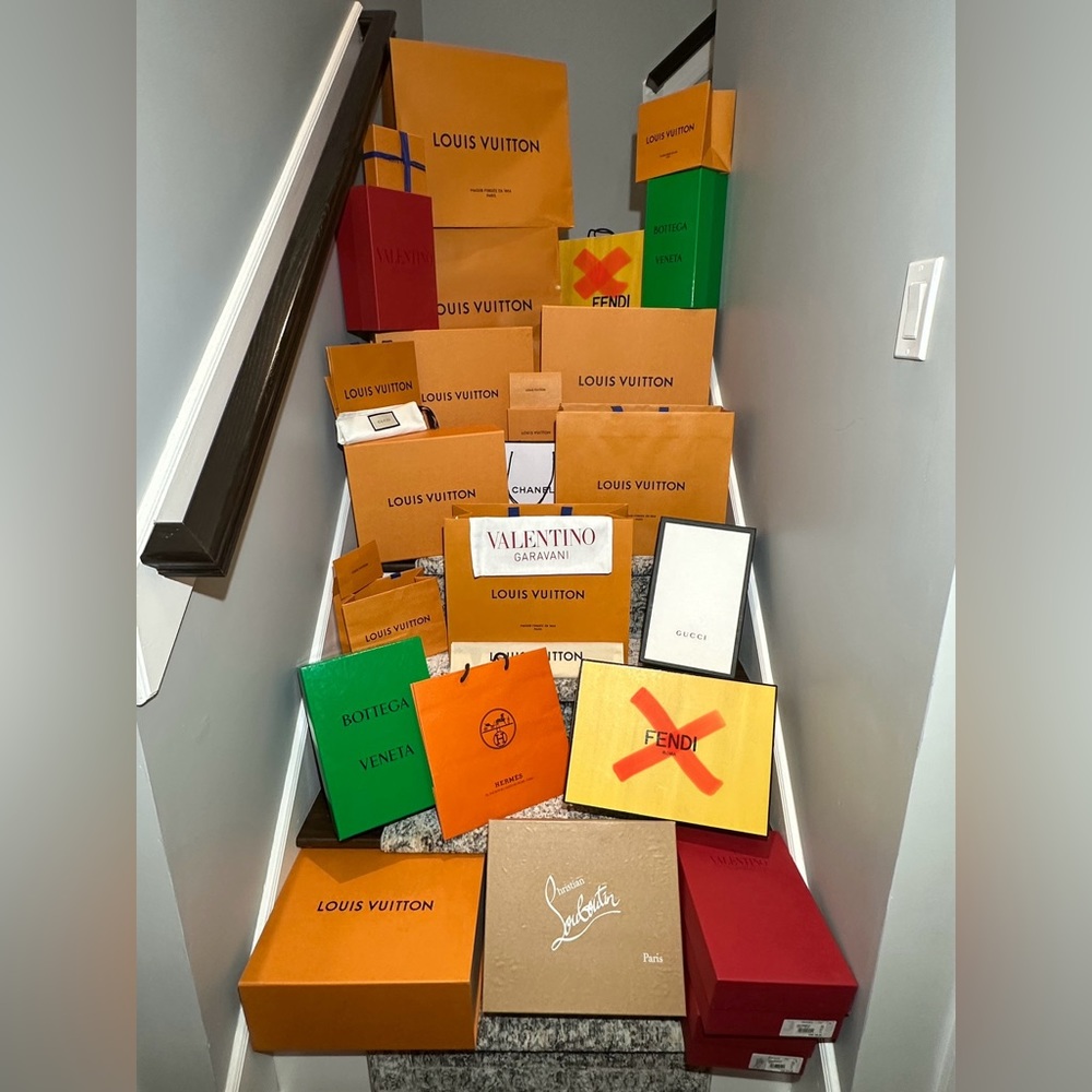 Designer Boxes, Shopping Bags, and Dustbags